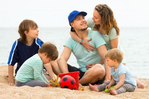 An active vacation may include spending time at the beach.