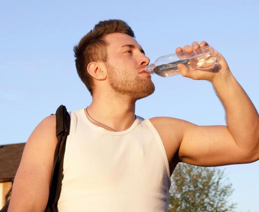 It might be a good idea to bring bottled water along on a camping trip.