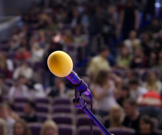 Cue cards may be used by presenters during live award shows.