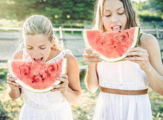 Watermelon is a traditional American summer food.