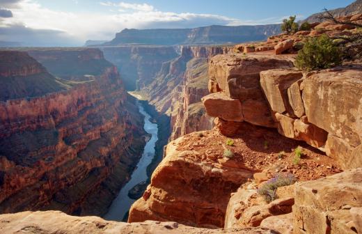 The Grand Canyon is a popular flightseeing destination.