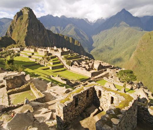 The Inca Trail, which overlooks the ruins of Machu Picchu, is a popular choice for guided treks.