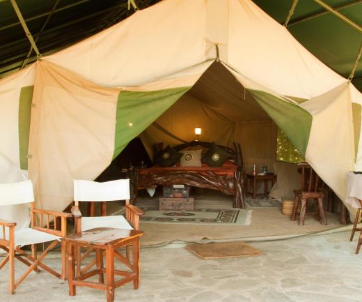 Full beds and spacious tents are part of luxury camping.