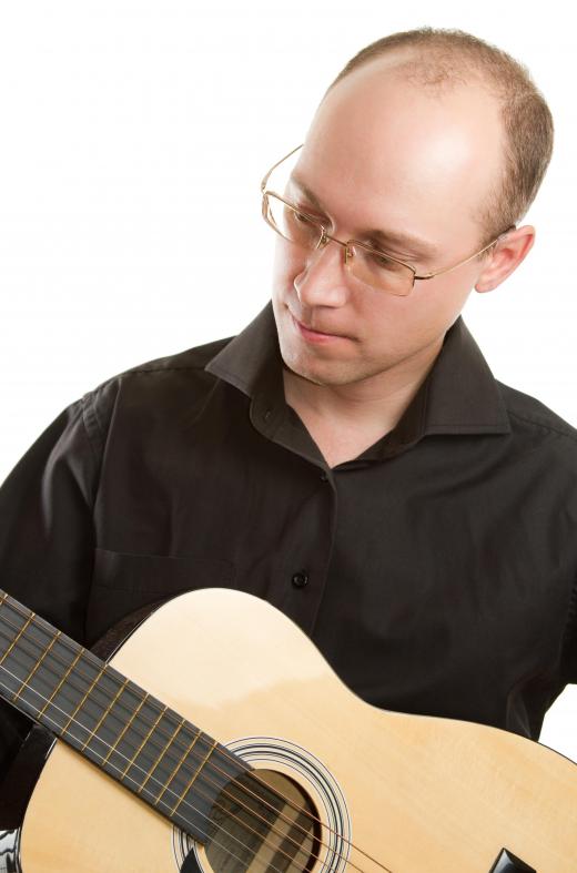 Guitars are a common bluegrass instrument.